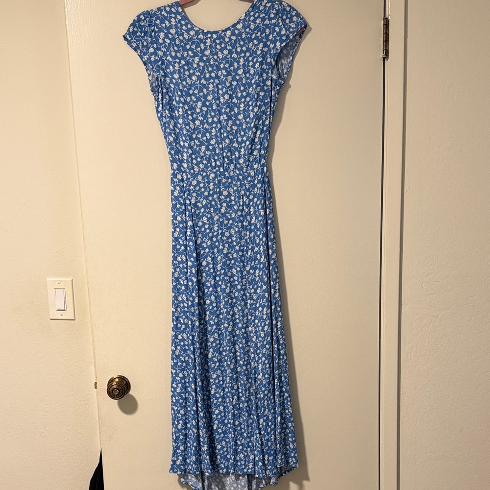 Reformation Gavin Blue Floral Women's Dress